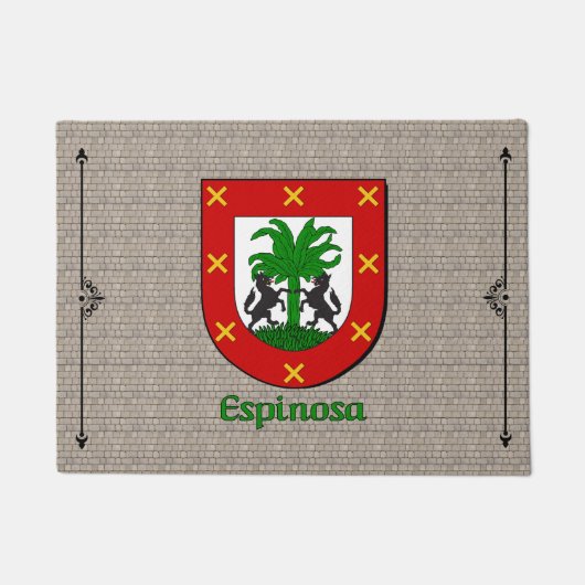 Espinosa Historischer Schild auf Kobelstein Fußmatte (Vorderseite)