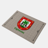 Espinosa Historischer Schild auf Kobelstein Fußmatte (Schrägansicht)