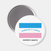 Espírito Santo, Brasilien-Flagge Magnet (Vorderseite/Rückseite)