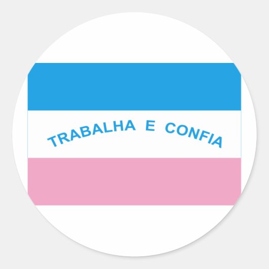 Espírito Santo, Brasilien-Flagge Runder Aufkleber (Vorderseite)