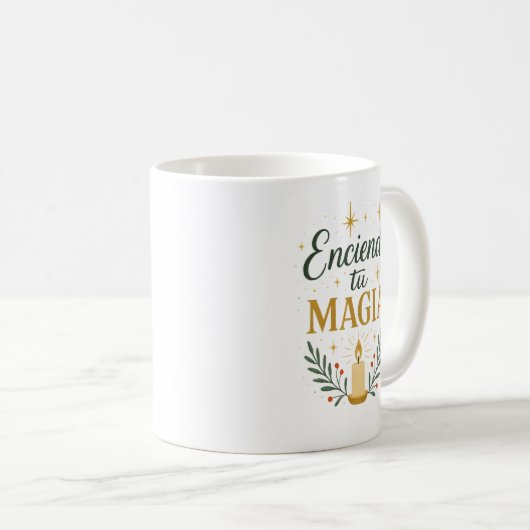 ✨ “Espíritu Navideño” – Diseño Caligráfico Festivo Kaffeetasse (VorderseiteRechts)
