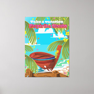 Espiritu Santo Ferien Reiseplakat. Leinwanddruck