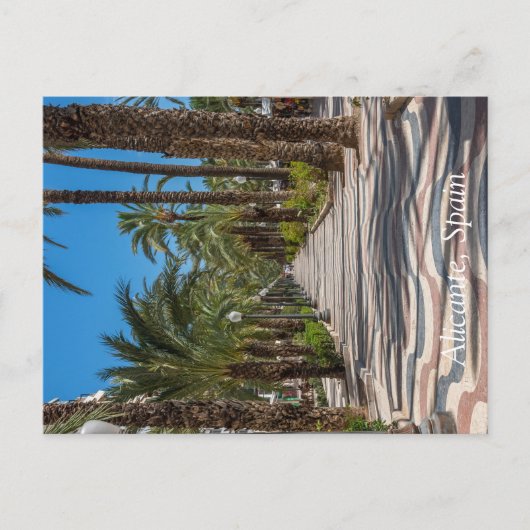 Esplanade, Alicante, Spanien Feiertagspostkarte (Vorderseite)