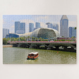 Esplanade Bridge and boat, Singapur Puzzle