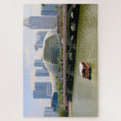 Esplanade Bridge and boat, Singapur Puzzle (Vertikal)