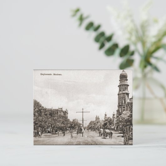 Esplanade, Madras Postkarte (Stehend Vorderseite)