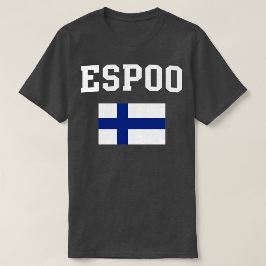 Espoo Finnland Flaggengebiet T-Shirt (Design vorne)