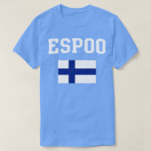 Espoo Finnland Flaggengebiet T-Shirt (Design vorne)
