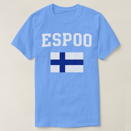 Espoo Finnland Flaggengebiet T-Shirt (Design vorne)