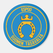 Espoo Round Emblem Magnet (Vorne)