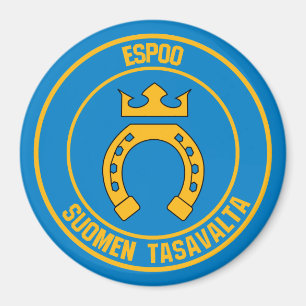 Espoo rundes Emblem Magnet