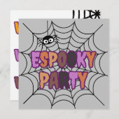 Espooky Party Fun Spooky Spider Einladung (Vorne/Hinten)
