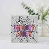 Espooky Party Fun Spooky Spider Einladung (Stehend Vorderseite)