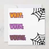 Espooky Party Fun Spooky Spider Einladung (Rückseite)
