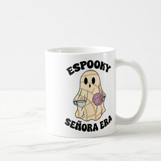 Espooky Senora Era Funny Ghost Mexican Spanish Hal Kaffeetasse (Rechts)