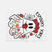 Espooky Vibes Halloween Ghost Mexican Concha Spook Fleecedecke (Vorderseite (Horizontal))