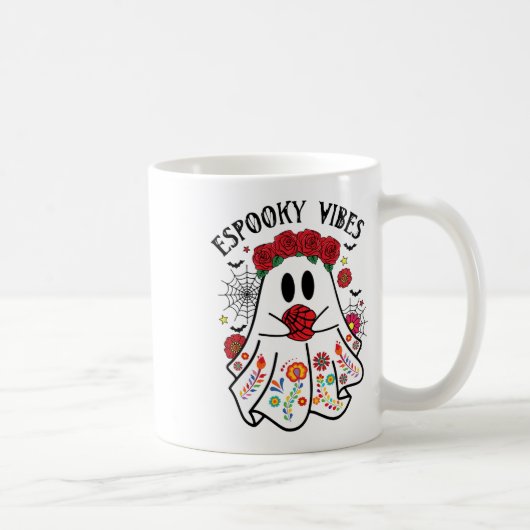 Espooky Vibes Halloween Ghost Mexican Concha Spook Kaffeetasse (Rechts)