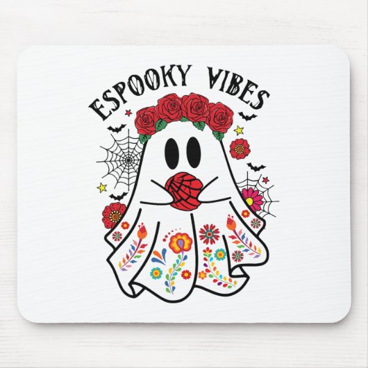 Espooky Vibes Halloween Ghost Mexican Concha Spook Mousepad (Vorne)