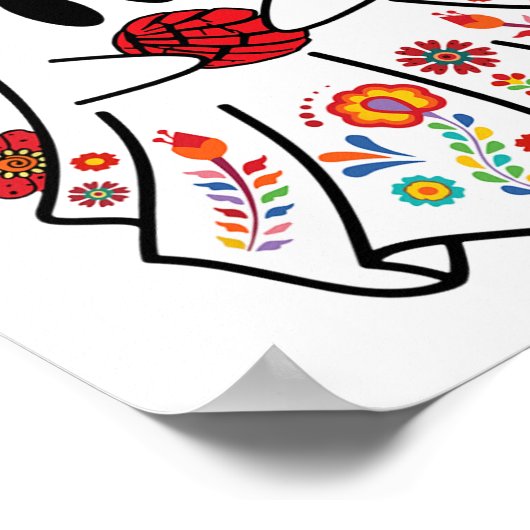 Espooky Vibes Halloween Ghost Mexican Concha Spook Poster (Ecke)