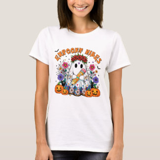 Espooky Vibes Halloween Lehrer Geist Bleistift T-Shirt