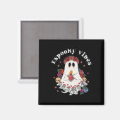 Espooky Vibes Niedlich Ghost Funny Mexween C Magnet (Vorderseite/Rückseite)