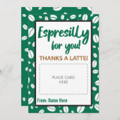 Espresilat für Sie Lehrer Kaffeekartenhalter Feiertagskarte (Vorne/Hinten)