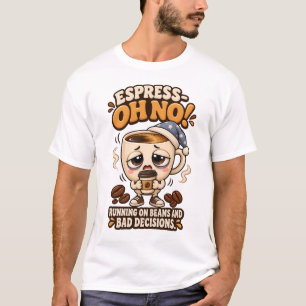 Espress-oh Nein Lustige Müde Kaffeetasse T-Shirt