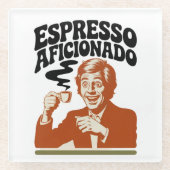 Espresso Aficionado - Java Lover Glasuntersetzer (Vorderseite)