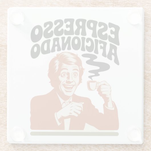 Espresso Aficionado - Java Lover Glasuntersetzer (Rückseite)
