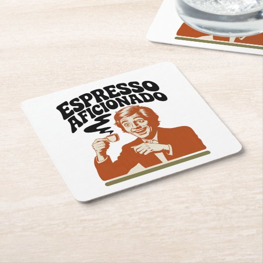 Espresso Aficionado - Java Lover Rechteckiger Pappuntersetzer (angewinkelt)