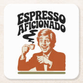 Espresso Aficionado - Java Lover Rechteckiger Pappuntersetzer (Vorderseite)
