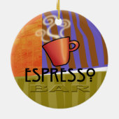 Espresso-Bar-Verzierung Keramikornament (Hinten)