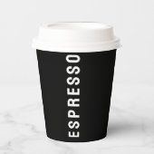Espresso Black & White Beruflich Coffeshop Pappbecher (Vorderseite)