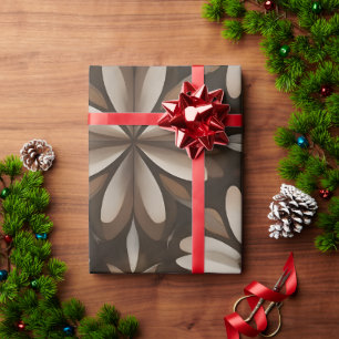 Espresso Bloom Wrapping Paper Geschenkpapier