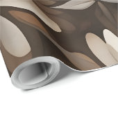 Espresso Bloom Wrapping Paper Geschenkpapier (Rolleneckpunkt)