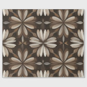 Espresso Bloom Wrapping Paper Geschenkpapier (Flach)