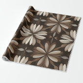 Espresso Bloom Wrapping Paper Geschenkpapier (Ungerollt)