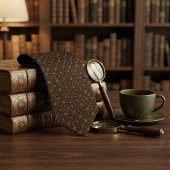 Espresso-Braun Renaissance-Gitter-Jacquard Krawatte