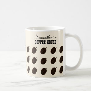 Espresso-Brauner-Kaffeebohnen-Muster-Café-Branding Kaffeetasse