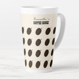Espresso-Brauner-Kaffeebohnen-Muster-Café-Branding Milchtasse