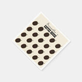 Espresso-Brauner-Kaffeebohnen-Muster-Café-Branding Serviette (Ecke)