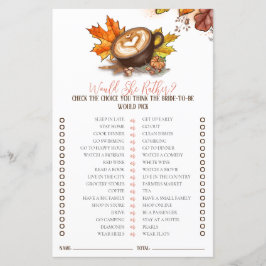 Espresso Brautparty Game würde sie eher