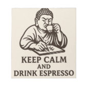 Espresso Buddha Writing Notizblock (Vorderseite)