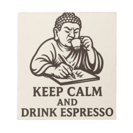 Espresso Buddha Writing Notizblock