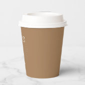 Espresso-Café-Geschäft Logo Pappbecher (Rückseite)