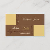 Espresso-Café-Visitenkarte Visitenkarte (Rückseite)