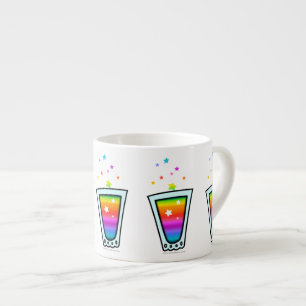 ESPRESSO & CHINA TASSEN - REGENBOGEN SHOTGLAS