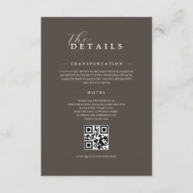 Espresso Classic Minimalistische Hochzeit QR Detai