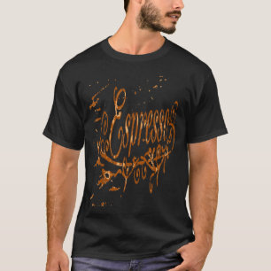 Espresso Coffee Artistic Typografy Vector T-Shirt