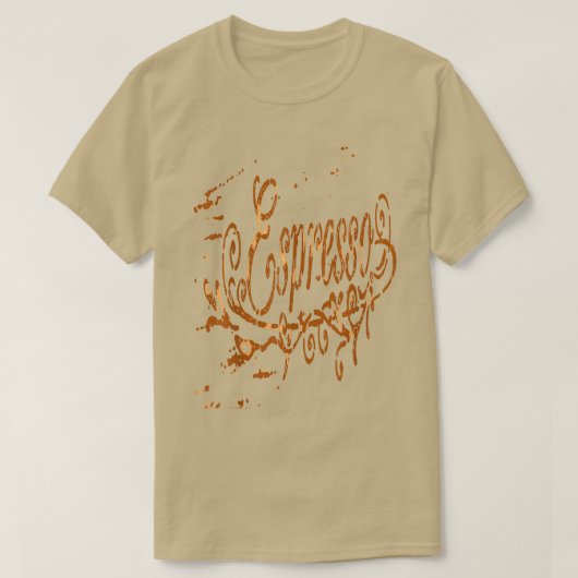 Espresso Coffee Artistic Typografy Vector T-Shirt (Design vorne)